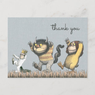 Where the Wild Things Are Birthday Thank You Postcard