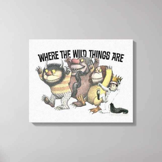 Where the Wild Things Are Characters & Logo Canvas Print (Front)