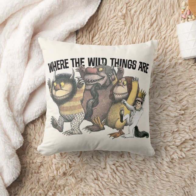 Where the Wild Things Are Characters & Logo Cushion (Blanket)