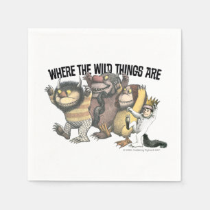 Where the Wild Things Are Characters & Logo Napkin