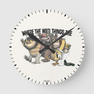 Where the Wild Things Are Characters & Logo Round Clock