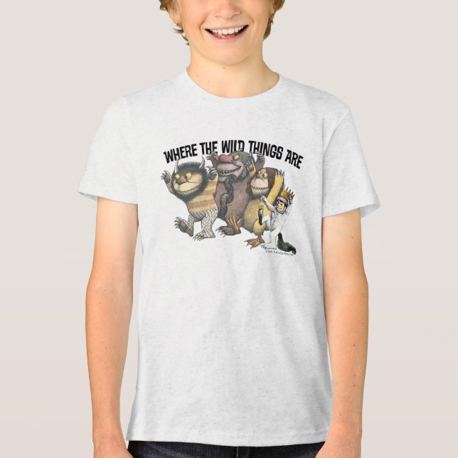 Where the Wild Things Are Characters & Logo Tri-Blend Shirt (Front)