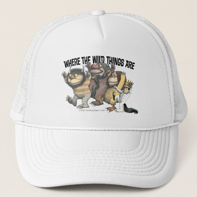 Where the Wild Things Are Characters & Logo Trucker Hat (Front)