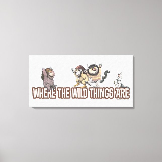 Where the Wild Things Are Characters on Logo Canvas Print (Front)