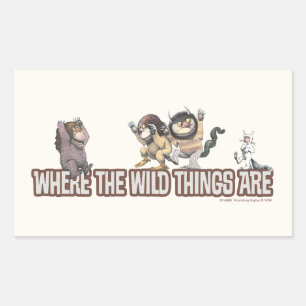 Where the Wild Things Are Characters on Logo Rectangular Sticker