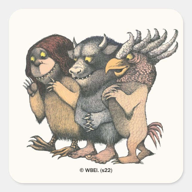 Where the Wild Things Are | Creatures Square Sticker (Front)