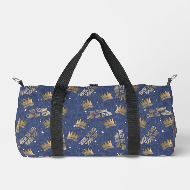 Where the Wild Things Are Crown and Stars Pattern Duffle Bag (Front)