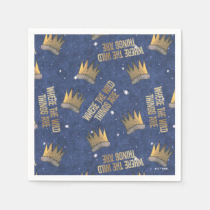 Where the Wild Things Are Crown and Stars Pattern Napkin