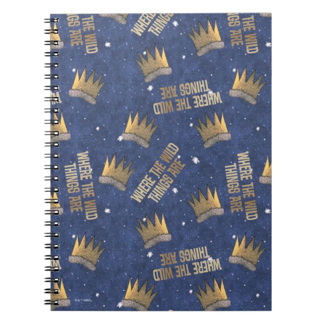 Where the Wild Things Are Crown and Stars Pattern Notebook (Front)