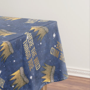 Where the Wild Things Are Crown and Stars Pattern Tablecloth