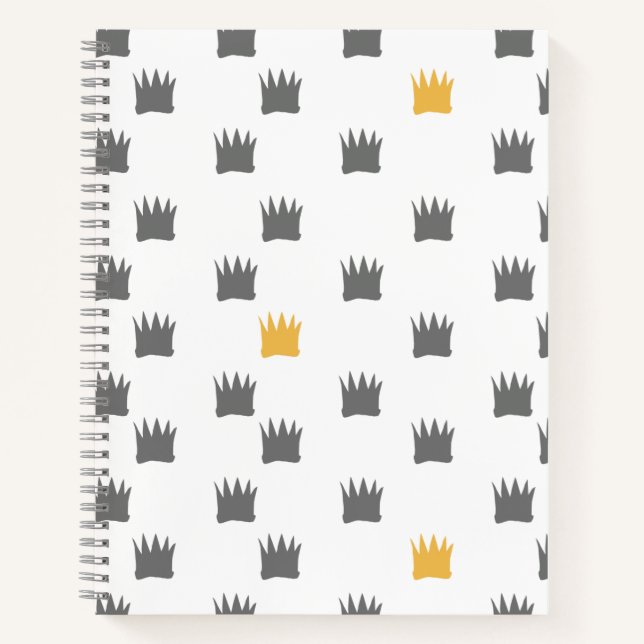 Where the Wild Things Are Crown Pattern Notebook (Front)