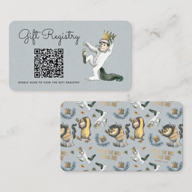 Where the Wild Things Are - Gift Registry Enclosure Card (Front/Back)
