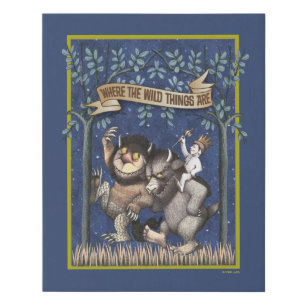 Where the Wild Things Are Graphic Faux Canvas Print