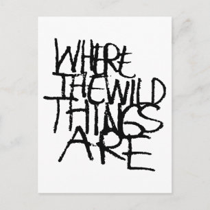 Where the Wild Things Are Handwritten Postcard