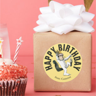 Where the Wild Things Are Happy Birthday Classic Round Sticker