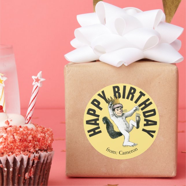 Where the Wild Things Are | Happy Birthday Classic Round Sticker (Party)