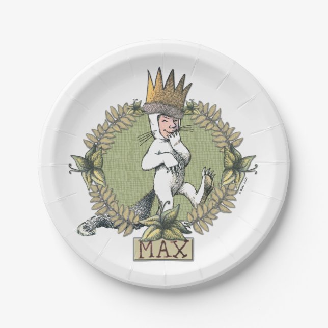 Where the Wild Things Are | Max Badge Paper Plate (Front)