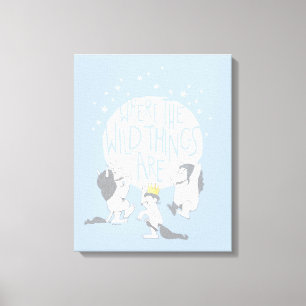 Where The Wild Things Are   Moon & Stars Canvas Print