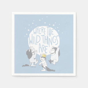 Where The Wild Things Are Moon & Stars Napkin