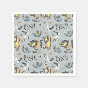 Where the Wild Things Are Pattern 1st Birthday Napkin