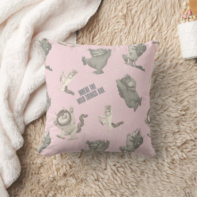 Where the Wild Things Are Pink Star Pattern Cushion (Blanket)