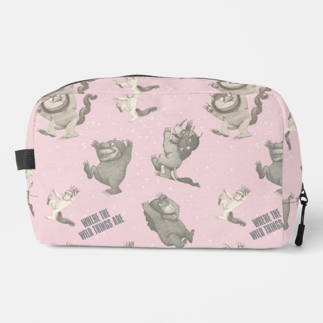 Where the Wild Things Are Pink Star Pattern Dopp Kit (Front)