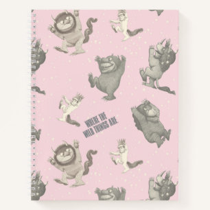 Where the Wild Things Are Pink Star Pattern Notebook
