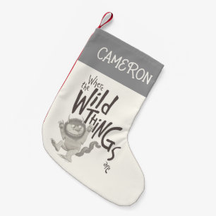 Where the Wild Things Are Quote   Add Your Name Small Christmas Stocking