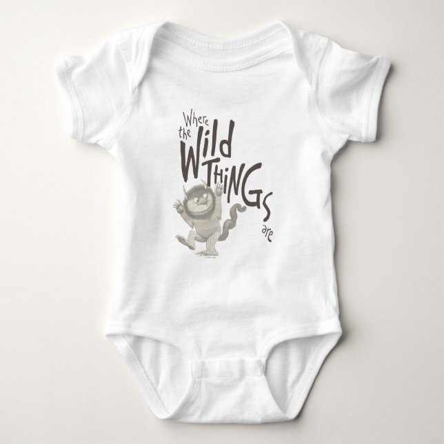 Where the Wild Things Are Quote Baby Bodysuit (Front)