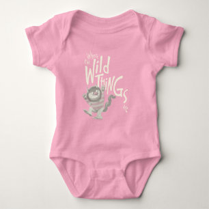 Where the Wild Things Are Quote - Pink Baby Bodysuit