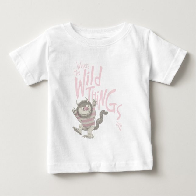 Where the Wild Things Are Quote - Pink Baby T-Shirt (Front)