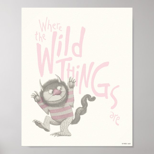 Where the Wild Things Are Quote - Pink Poster (Front)