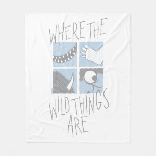 Where The Wild Things Are Square Graphic Fleece Blanket