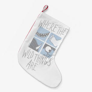 Where The Wild Things Are   Square Graphic Small Christmas Stocking