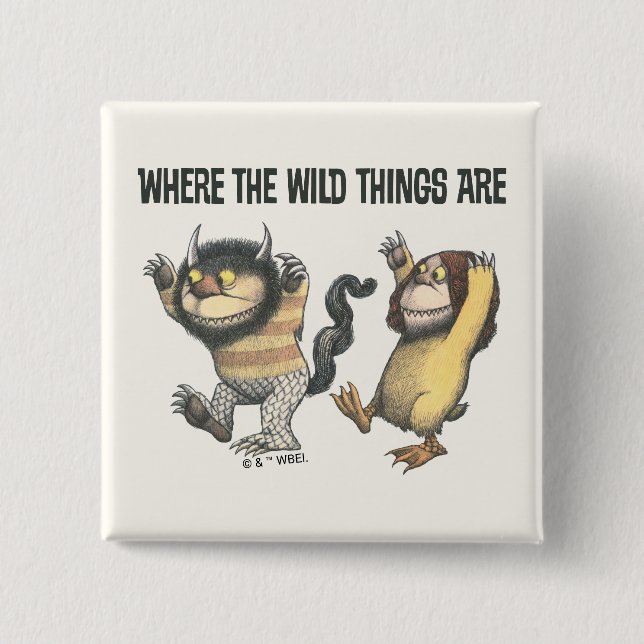 Where the Wild Things Are | Two Wild Things 15 Cm Square Badge (Front)