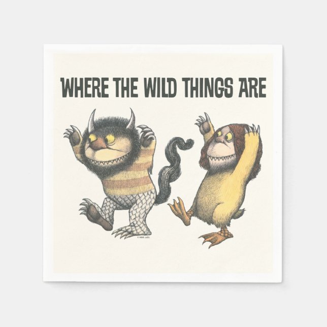 Where the Wild Things Are | Two Wild Things Napkin (Front)