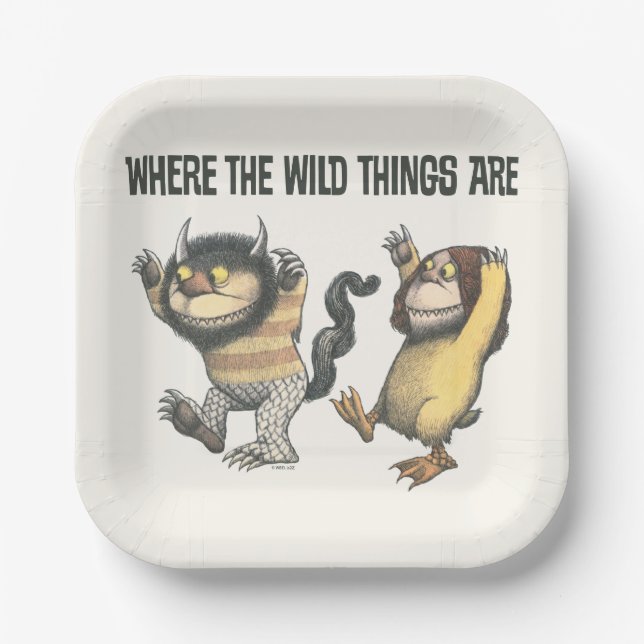 Where the Wild Things Are | Two Wild Things Paper Plate (Front)