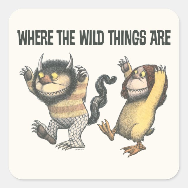 Where the Wild Things Are | Two Wild Things Square Sticker (Front)