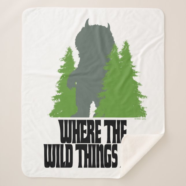 Where the Wild Things Are | Wild Thing & Trees Sherpa Blanket (Front)