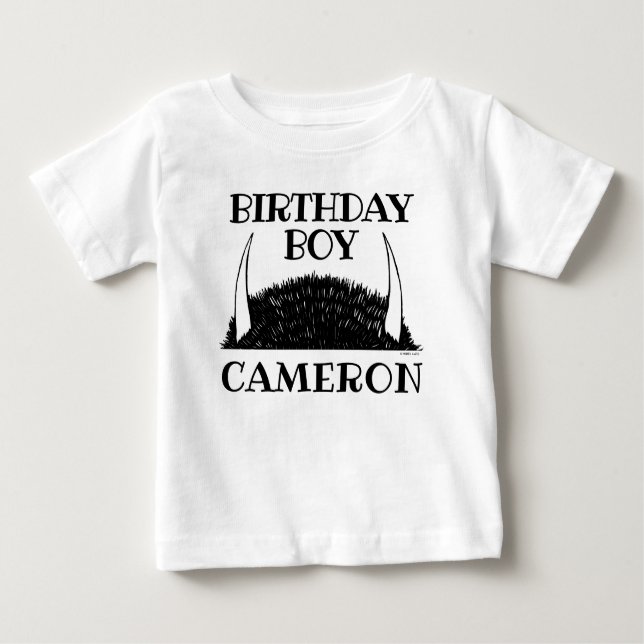 Where The Wild Things | Birthday Boy Baby T-Shirt (Front)