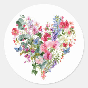 Where the Wildflowers Grow Thank You Classic Round Sticker