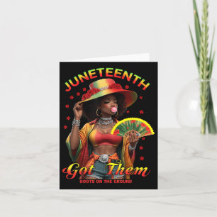 Where Them Fans At Juneteenth Cowgirl Boots On The Card