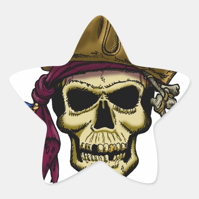 Where there be Pirates, there be a Party! Star Sticker (Front)