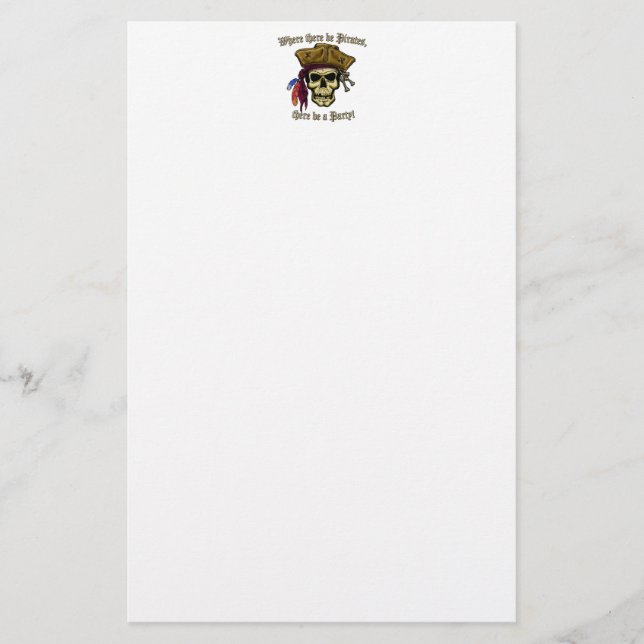 Where there be Pirates, there be a Party! Stationery (Front)