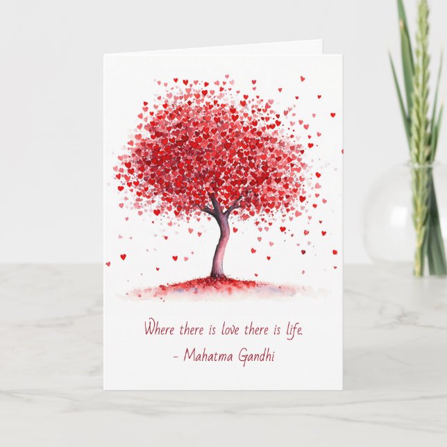 Where There Is Love There Is Life Wedding Card (Front)
