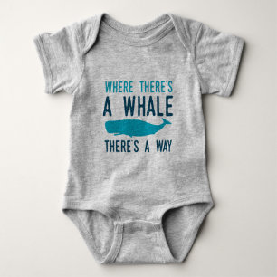 Where There’s A Whale Baby Bodysuit