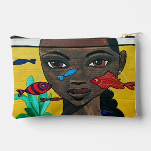 Where Thoughts Swim Black Woman Art Afrocentric Accessory Pouch