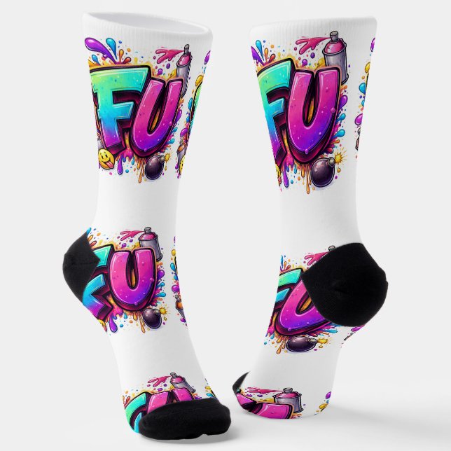 Where To Buy Cool Socks 00365 FU Socks (Angled)
