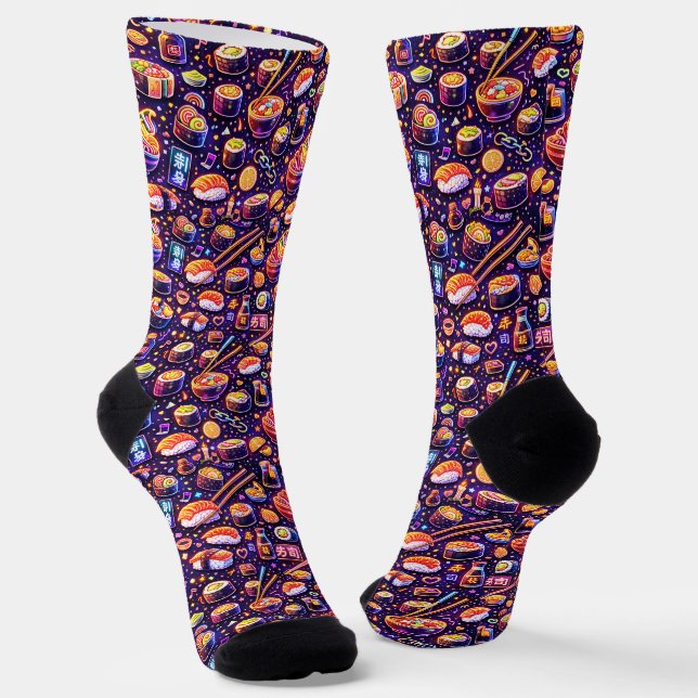 Where To Buy Cool Socks 00378 Sushi Theme Socks (Angled)