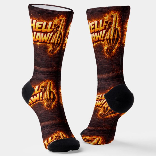 Where To Buy Cool Socks 00382 Hell Naw Socks (Angled)